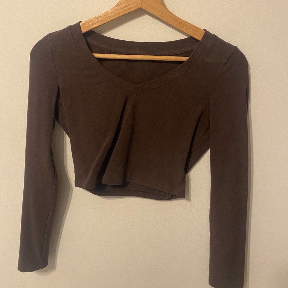 Brown cropped longsleeve
